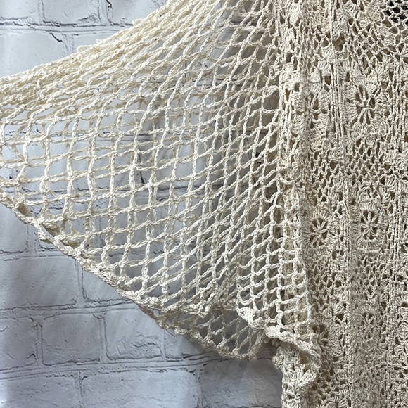 Macelli Vintage Cotton Crochet bohemian festival Medium Top - Picture 8 of 9